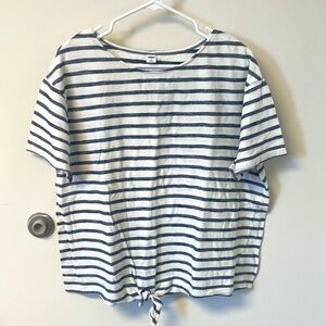 Women's Old Navy Striped Tee with Tie - XL